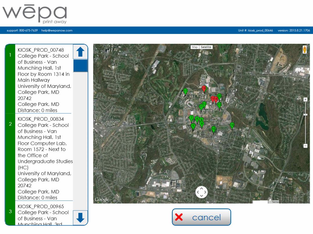 Print Station Map / Locator | wepa Support