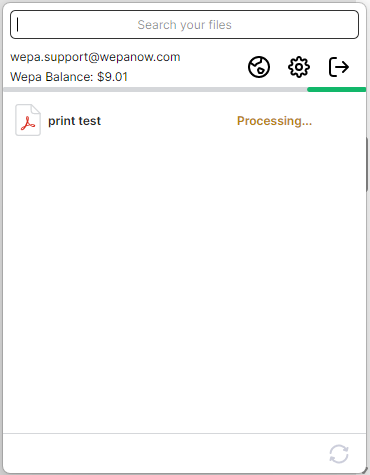 Windows Print App print job processing
